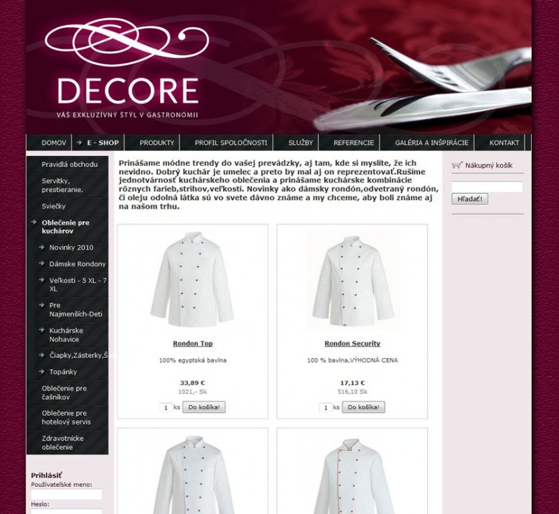 eshop design and CMS