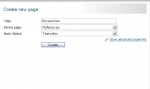 Create new page