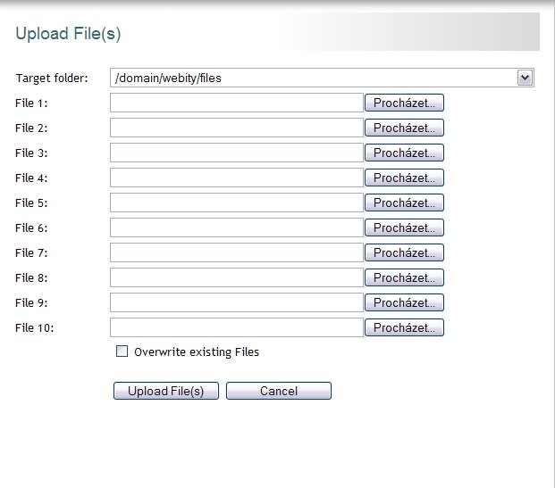 Upload files