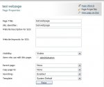 Page properties
