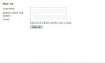Sign-up form